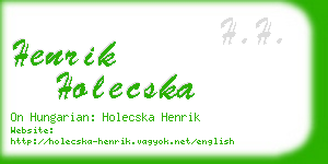 henrik holecska business card